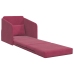 Sofá Cama de Piso  2-en-1 Burdeos 65x80x83 cm de Terciopelo