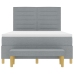 Cama con Canapé con Colchón y Banco Gris Claro 140x190 cm Tela