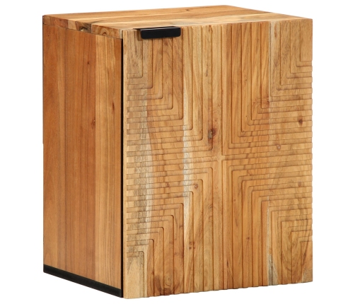 Gabinete de Baño Suspendido  38x33,5x48 cm de Madera Maciza de Acacia
