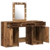 Set de tocador de 3 piezas  con LED de madera envejecida