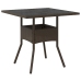 Conjunto de Comedor de Jardín  de 3 Piezas Marrón Ratán Poliéster