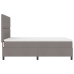 Cama con Base de Muelles y Colchón Taupe 140x200 cm Tela