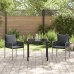 Conjunto de 2 Negro Ratán sintético 54x61x83 cm Duradero