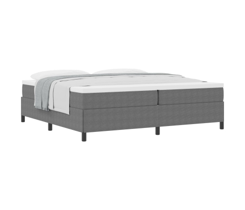 Marco de cama  gris claro 200x200 cm de terciopelo