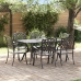 Set de 4 Negro Aluminio Fundido 6 Personas Asientos Múltiples