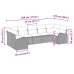 Conjunto de Sofá de Jardín  Set de 7 Beige Ratán Sofá de Jardín