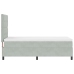 Cama Box Spring  con Colchón y Luz LED Gris Claro 90x200 cm Terciopelo