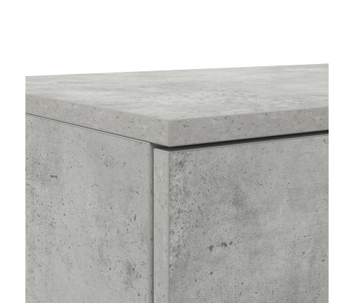 Mesa de Noche Gris Concreto Madera Elaborada 150 x 36.5 x 16.5 cm