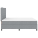 Cama con base de resortes  con colchón gris claro super king tela