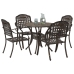Juego de Comedor para Jardín de 5 Piezas de  en Aluminio Fundido Bronce