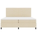 Cama Box Spring  con Colchón Crema 200x200 cm Tela
