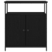 Aparador Negro de Roble 70x30x80 cm de Madera Ingenierizada