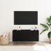Gabinete de pared para TV  Negro Roble 100x30x41 cm Madera engineered