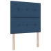 Cama con somier y colchón  Azul 90x200 cm Tela