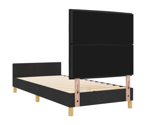 Estructura de cama de tela negra  90x190 cm