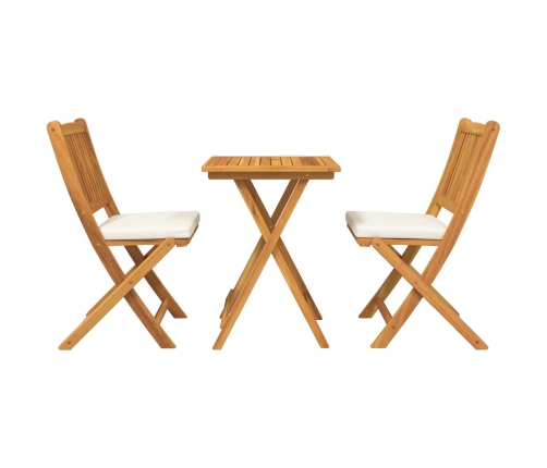 Conjunto de Comedor Exterior  Blanco Crema Madera Estándar