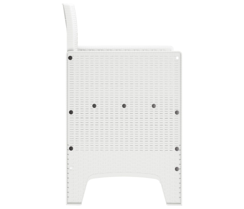 Silla de Jardín  Juego de 4 Blanco Poliratán Estándar Ligero
