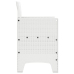 Silla de Jardín  Juego de 4 Blanco Poliratán Estándar Ligero