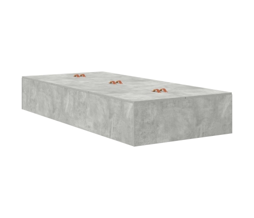 Estructura de cama  Gris concreto Concreto Individual Duradera