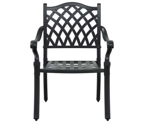 Set de 4 Negro Aluminio Fundido 6 Personas Asientos Múltiples