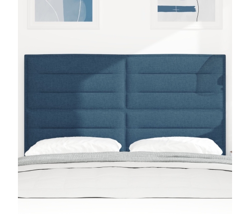 Cabecero LED  Diseño Lineal Azul 72 cm Tela