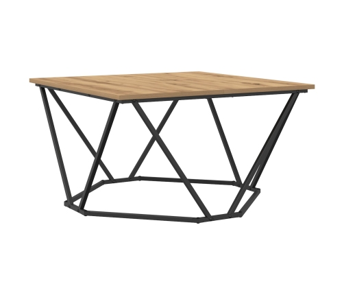 Mesa de Café  Roble Artesanal 80x80x45 cm Madera Ingenierizada