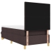 Cama Box Spring  con colchón y banco Marrón Oscuro 100x200 cm Tela