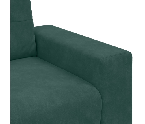 Sofá de 3 plazas  Verde Oscuro 180 cm Terciopelo