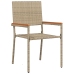 Conjunto de Comedor de Jardín de 5 Piezas de Poliratán Beige