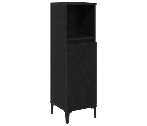 Conjunto de Muebles de Baño  Set de 3 Roble Negro Madera Diseñada