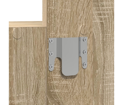 Mesa de tocador colgante de roble Sonoma 60x40x70 cm