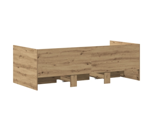 Cama Día  Roble artesanal Madera elaborada 90 x 190 cm Duradera