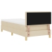 Cama con Base Reforzada y Colchón Crema 100x200 cm Tela