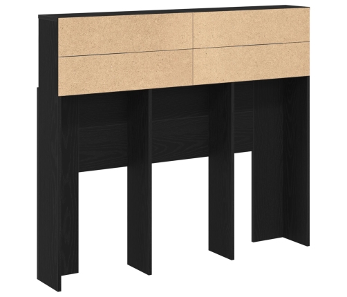 Cabecero  Gabinete Negro Roble 120x19x103.5 cm Madera Elaborada