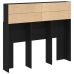 Cabecero  Gabinete Negro Roble 120x19x103.5 cm Madera Elaborada