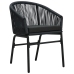 Set de comedor de jardín  de 9 piezas negro de poliratán