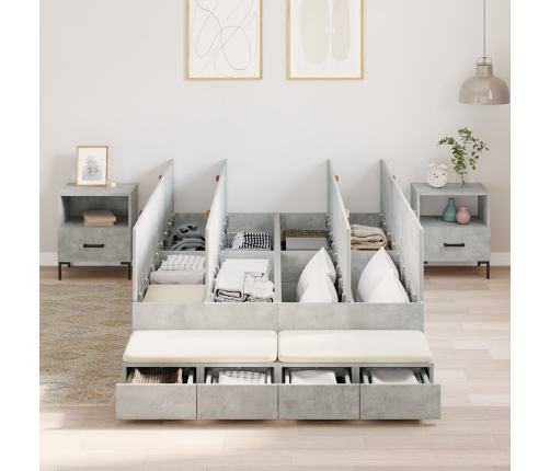 Estructura de Cama  Gris Concreto 120x200 cm