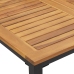 Juego de Comedor de Jardín Set de 7 Negro, Madera Natural