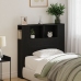 Cabecera de cama  Negro Roble 100x19x104.5 cm Hecha de Madera Elaborada