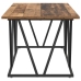 Mesa de café de madera reciclada 100x50x40 cm de madera de ingeniería y metal