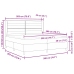 Cama Box Spring con Colchón  Negro 200x200 cm Tela