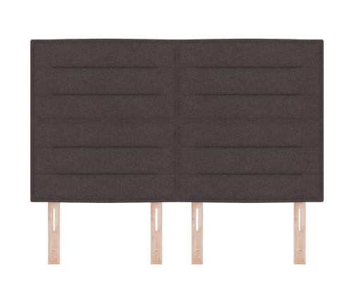 Cabecera LED  Diseño en Líneas Marrón Oscuro 80 cm Tela