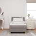 Cama Box Spring con Colchón Taupe 90x200 cm Tela
