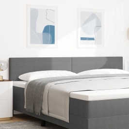 Cabezal  Diseño Simple Gris Claro 200 cm Tela de Velvet