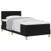 Cama Box Spring  con Colchón Negra 100x200 cm Tela