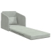 Sofá Cama de Piso 2 en 1 Gris Claro 65x80x83 cm Terciopelo