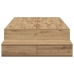 Cama Roble artesanal Madera 75 x 190 cm Cama con almacenamiento
