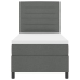 Cama Box Spring  con Colchón Gris Oscuro 90x200 cm Tela