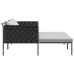 Tumbona  con cojines para 2 personas Anthracite 115x153x69,5 cm Acero