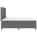 Cama de Caja de Resortes  Gris Oscuro Super King Tela